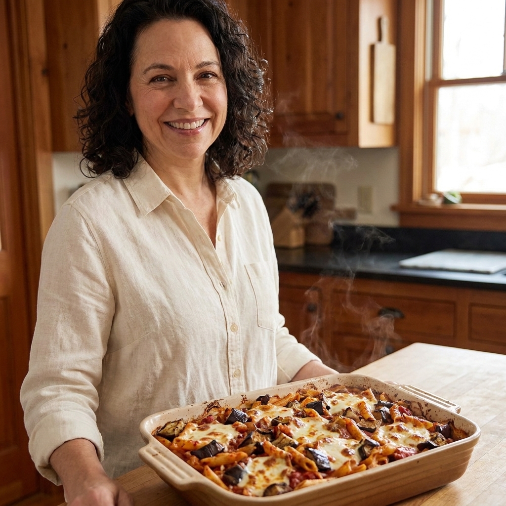 Baked Penne with Eggplant and Mozzarella