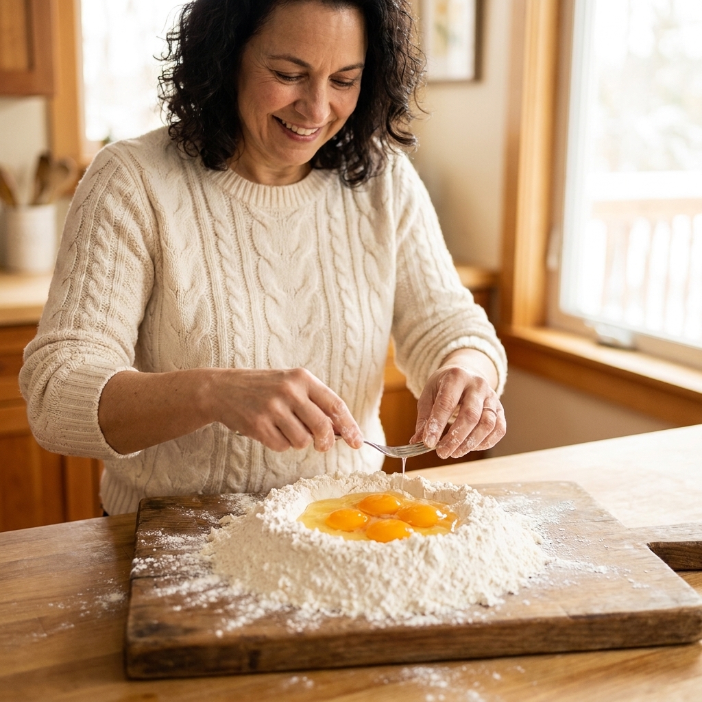 Fresh Egg Pasta Dough (2 Ingredients)