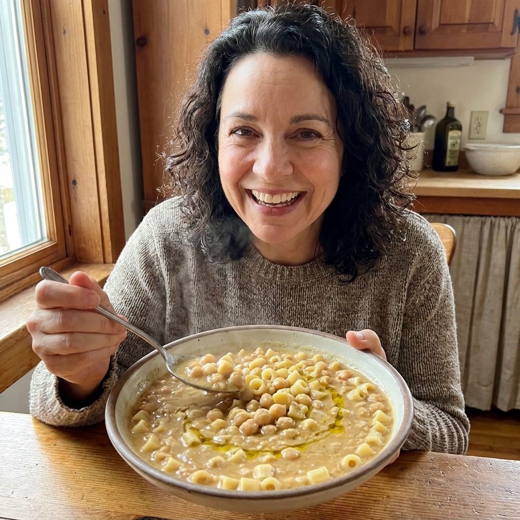 One-Pot Pasta e Ceci (Pasta and Chickpeas)